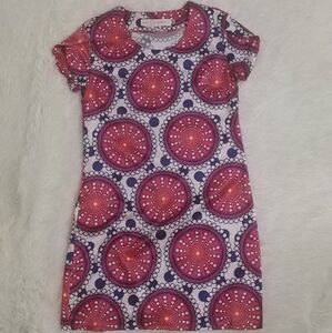 TRACY NEGOSHIAN Vibrant Pink & Purple Patterned Dress XS